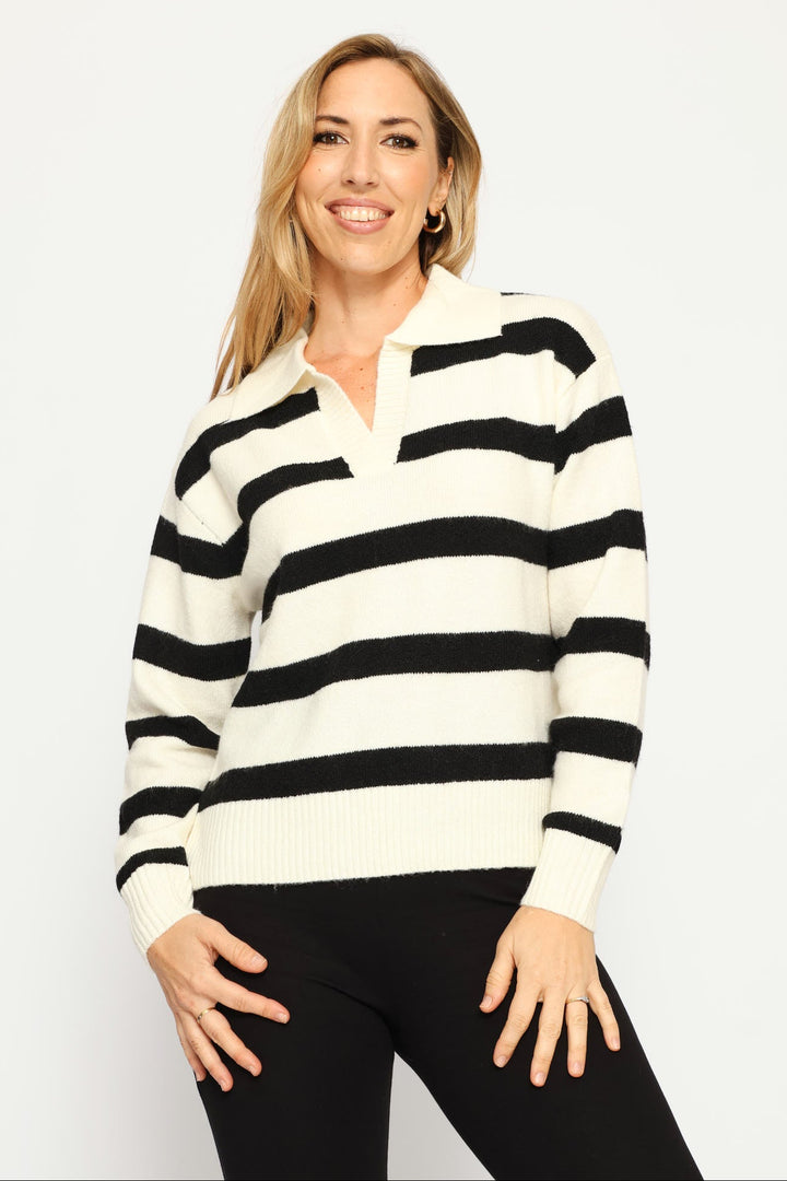 Rugby Sweater - Black/White