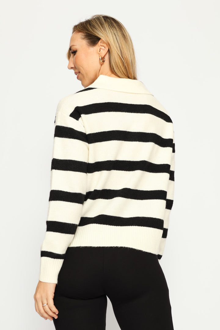 Rugby Sweater - Black/White