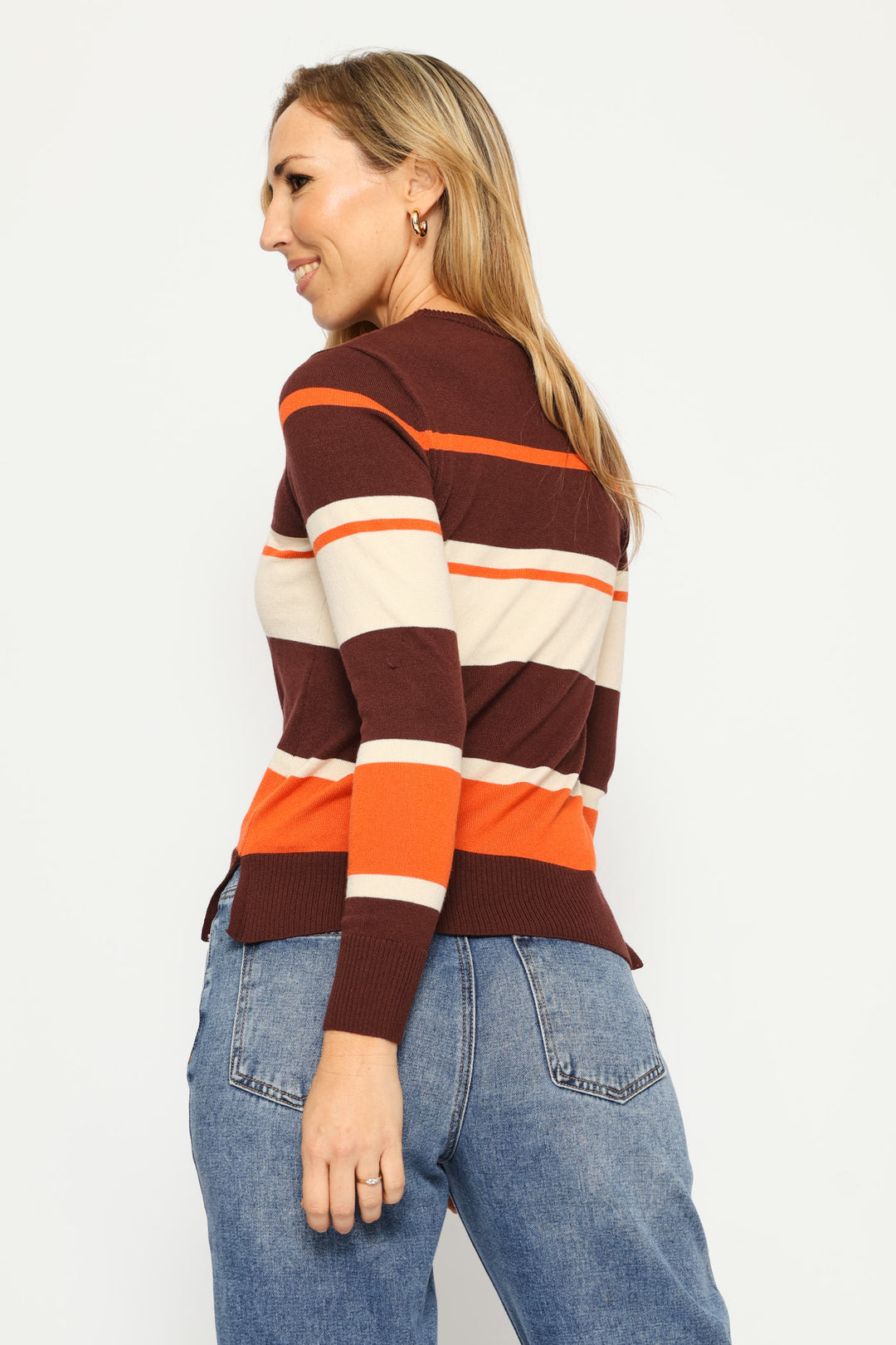 Striped Pullover - Chocolate
