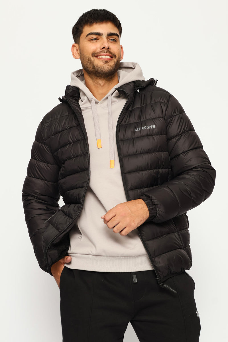 Billy Fur Lined Puffer Jacket - Black