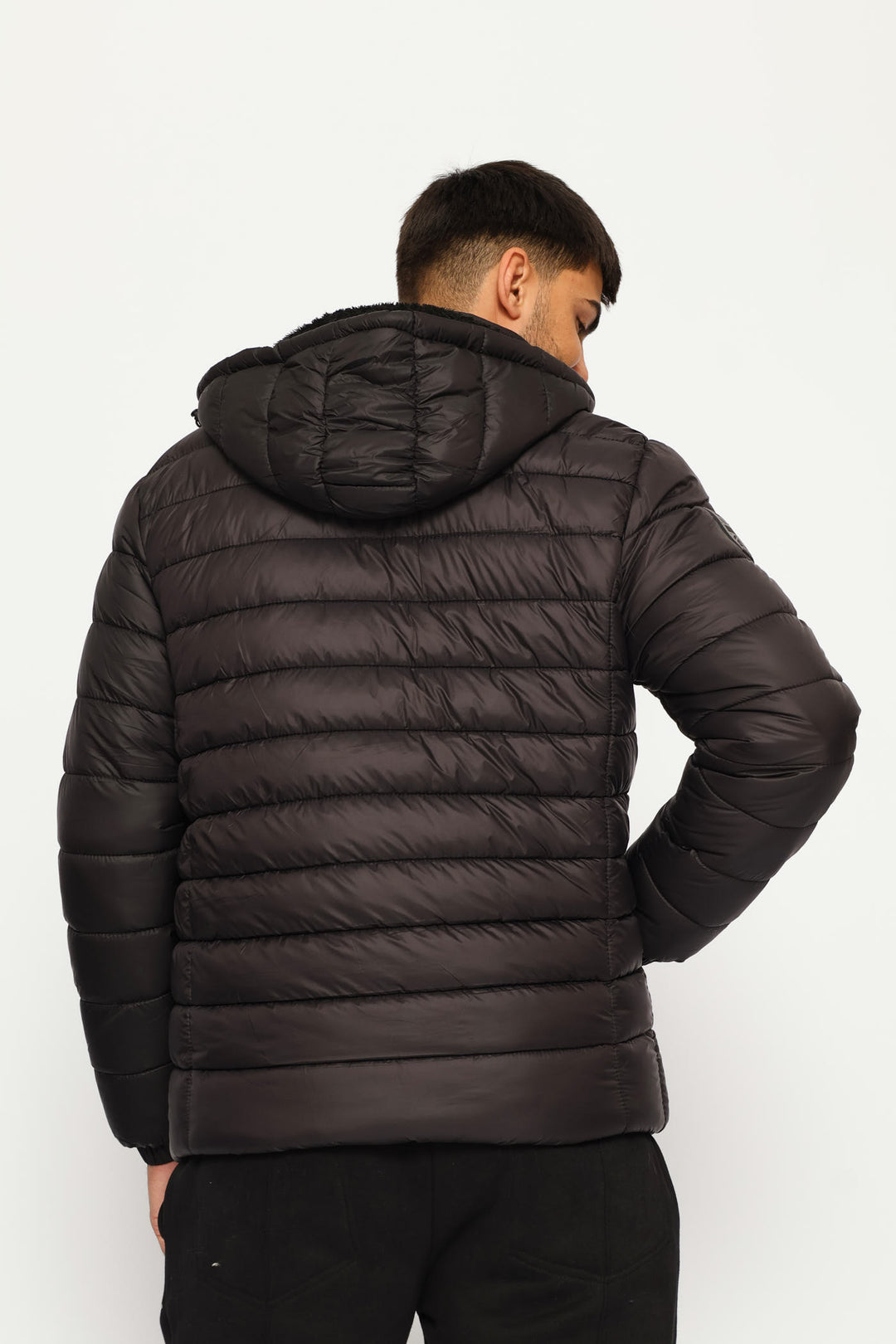 Billy Fur Lined Puffer Jacket - Black