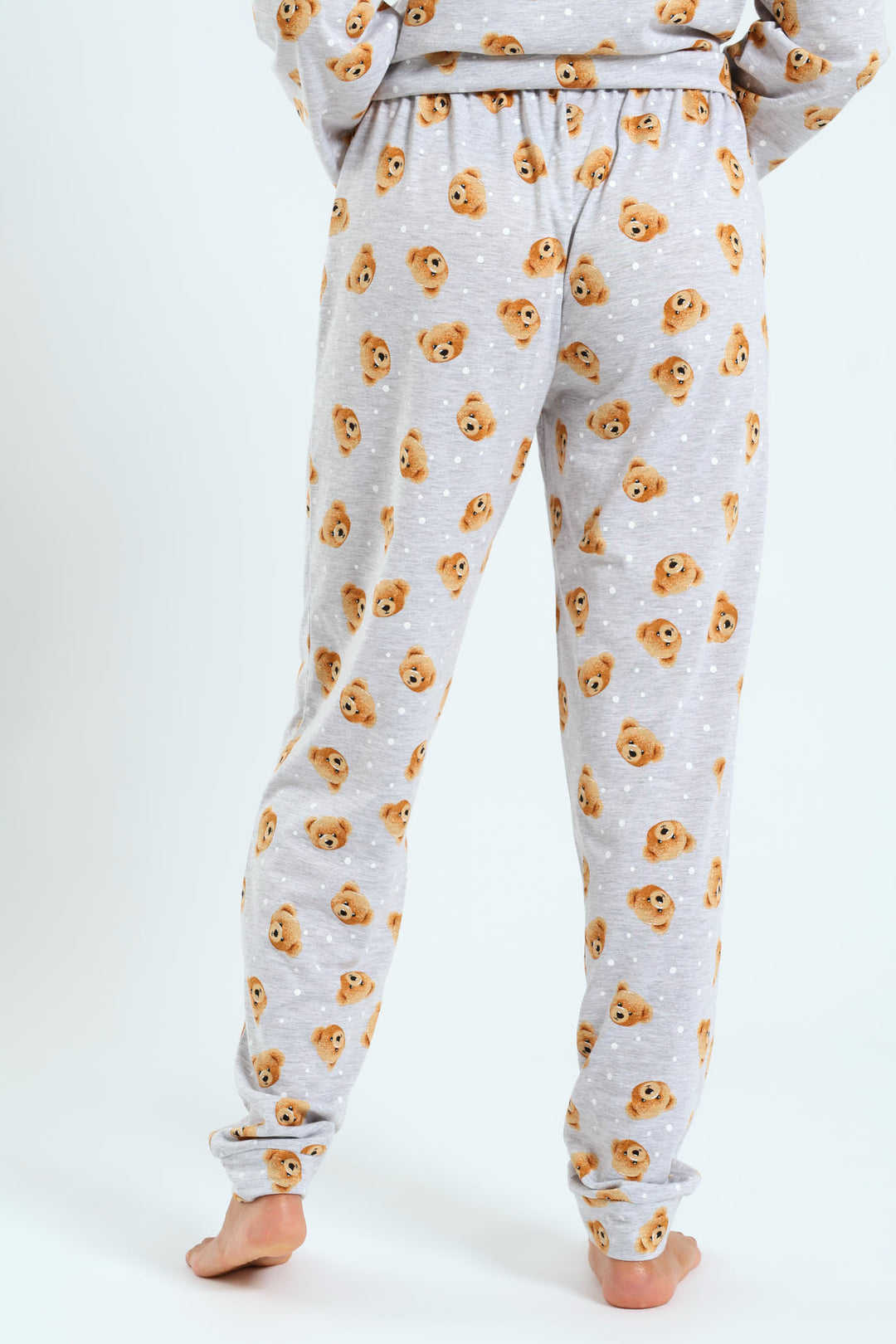 Knit Teddy Jogger - Grey Melange