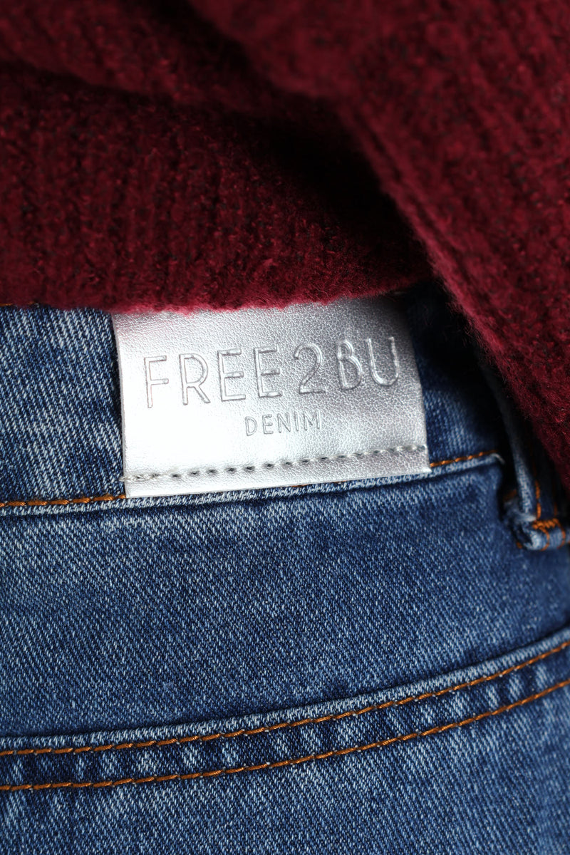 Forward Seam Barrel Jean - Dark Blue