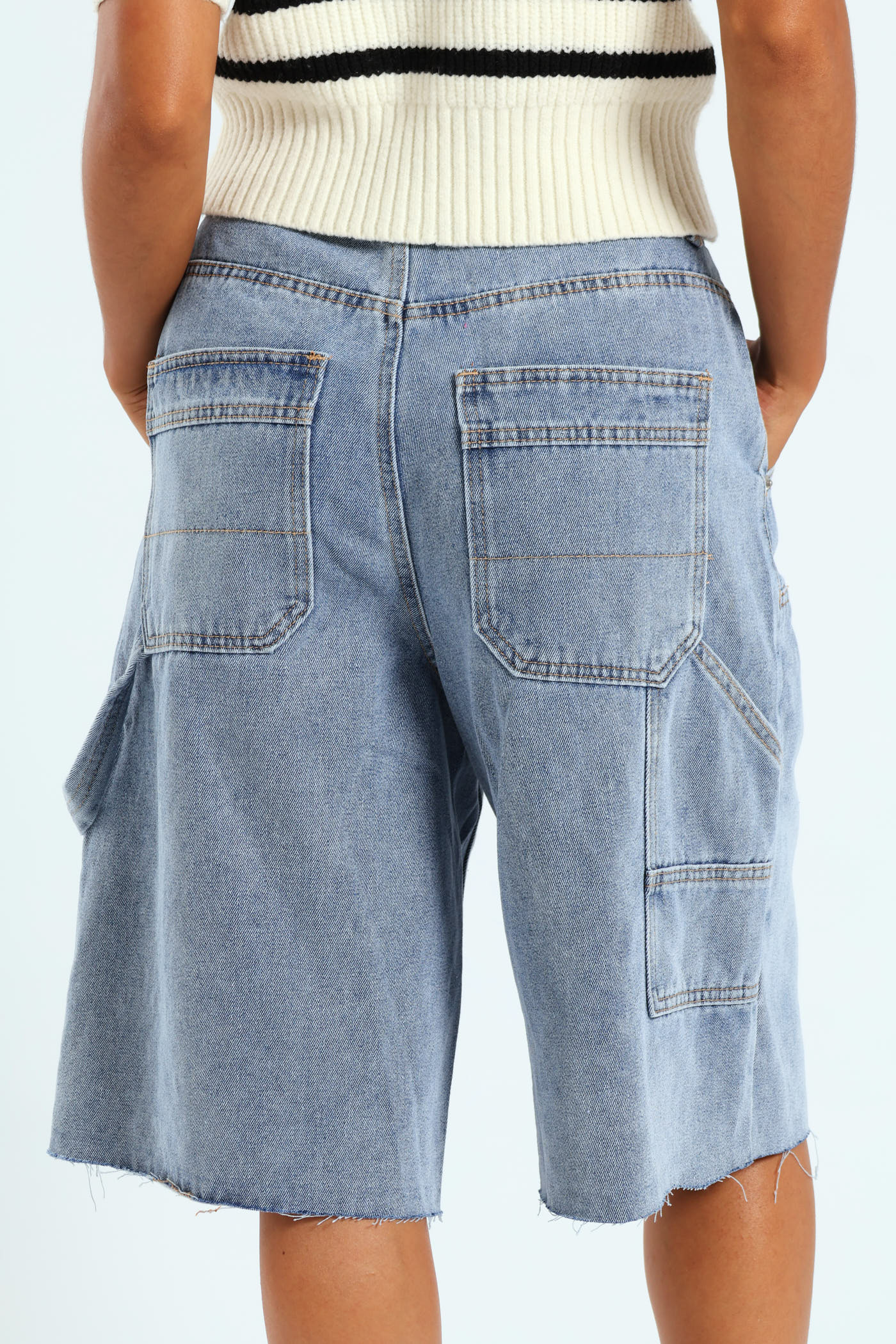 Ladies Carpenter Jort - Mid Blue – Edgars