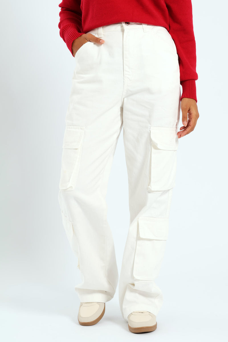 4 Pocket Cargo Pants - Off White
