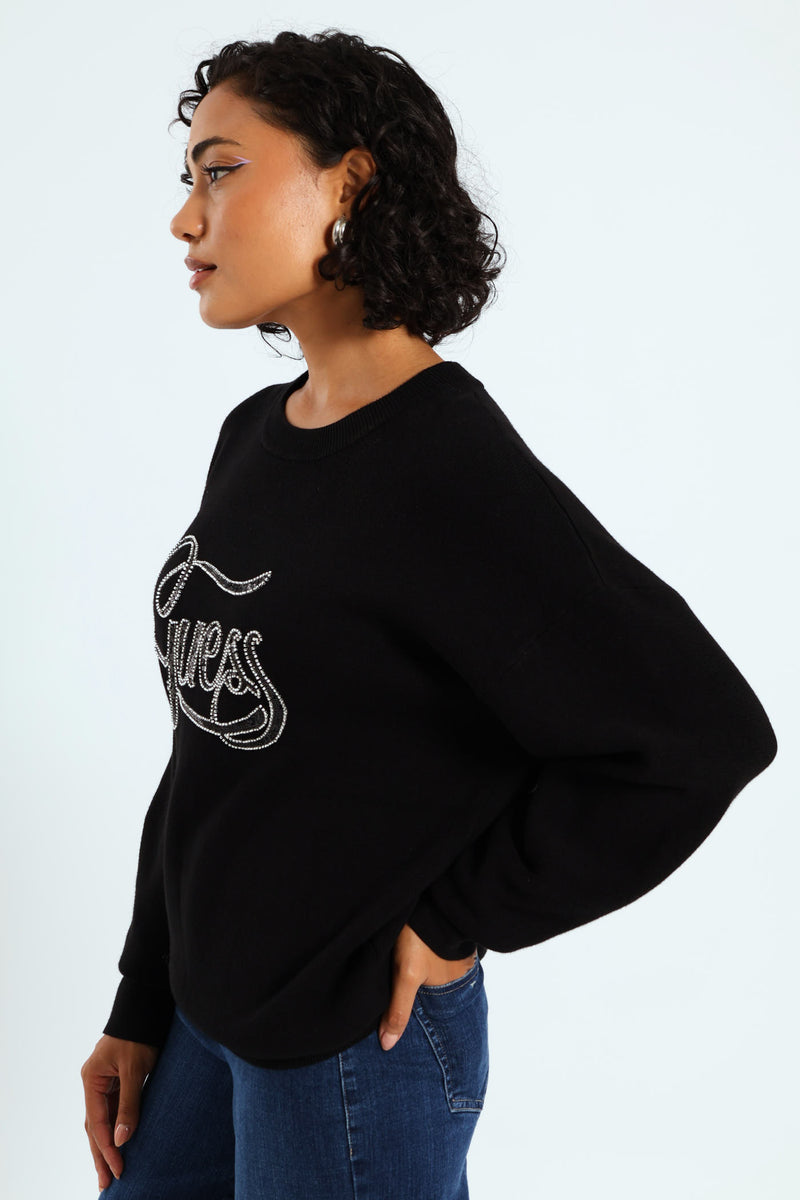 Laura Logo Sweater - Black