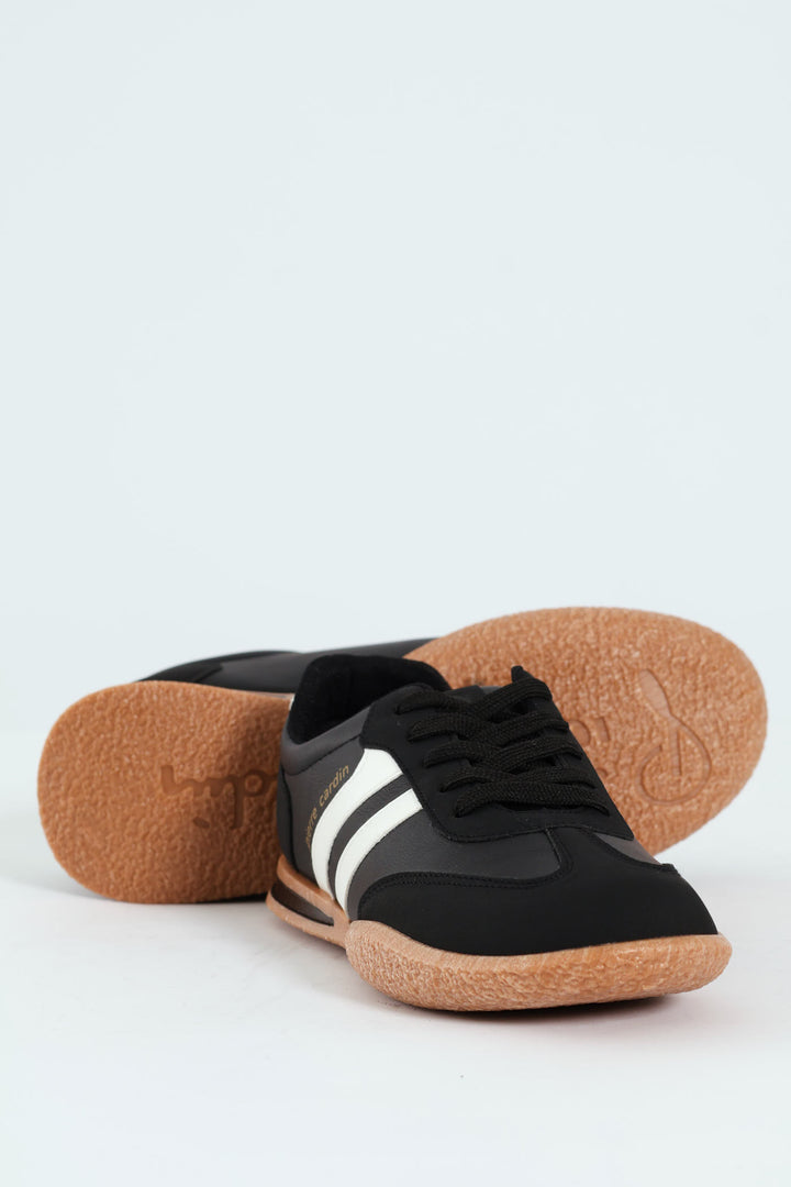 Wembi 1 Retro Lace Up Sneaker - Black/White