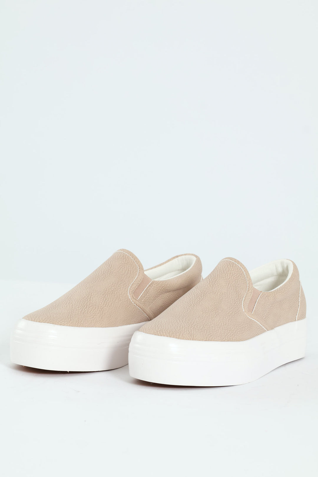 Plain Monoplatform Slip On Sneaker - Beige