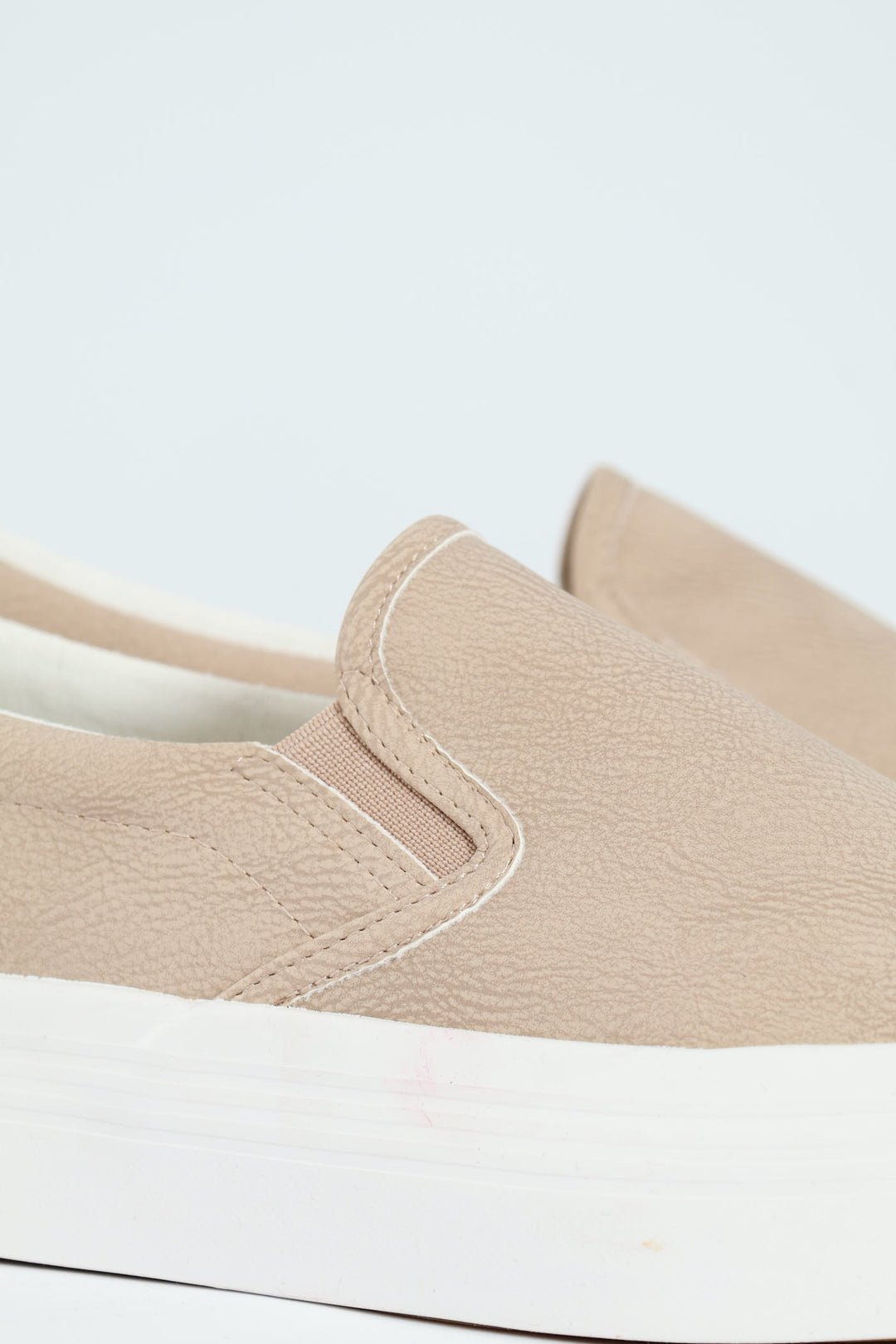 Plain Monoplatform Slip On Sneaker - Beige