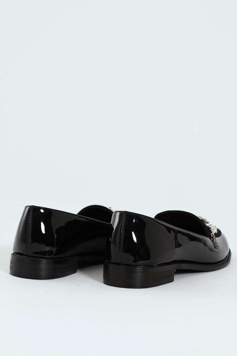 Trim Multi Fabric Loafer - Black
