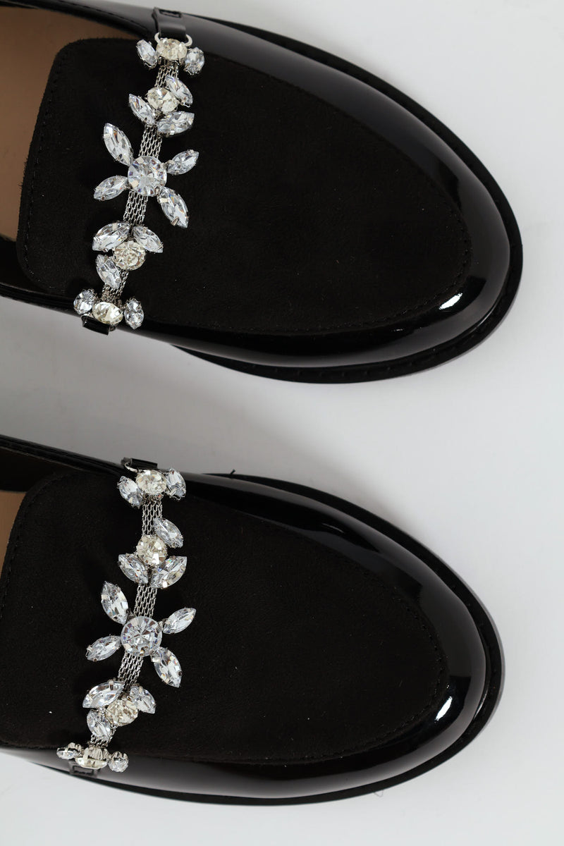 Trim Multi Fabric Loafer - Black