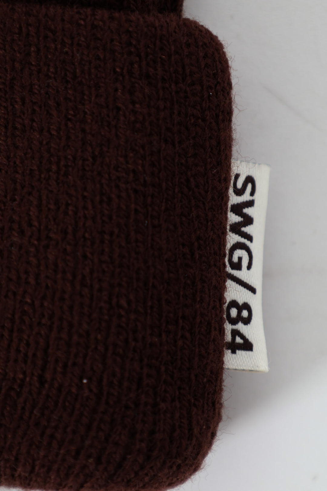 Side Label Beanie - Brown