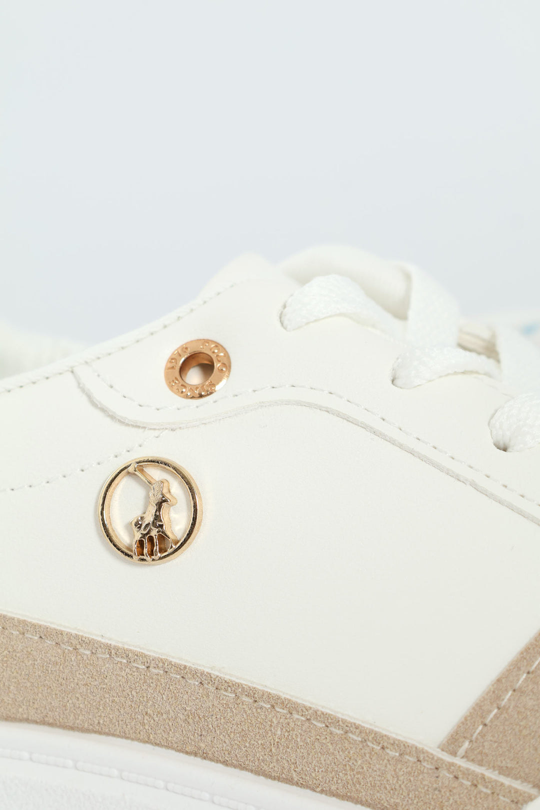 Trim Platform Lace Up Sneaker - White