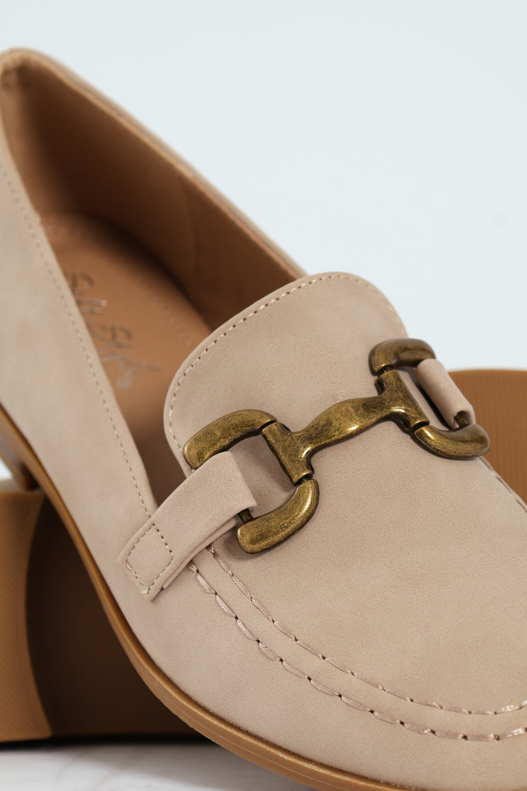 Caira Horsebit Albert Cut Loafer - Stone