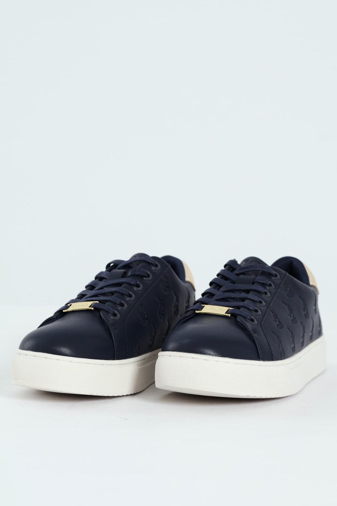 Debossed Monogram Lace Up Sneaker - Navy