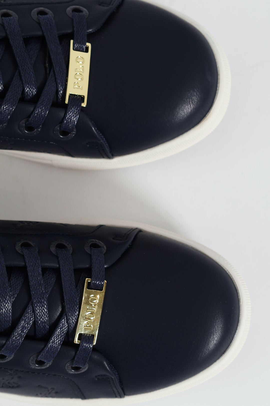 Debossed Monogram Lace Up Sneaker - Navy