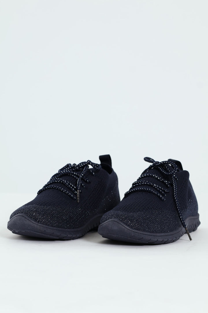 Nansen Bungee Cord Knit Slip On Sneaker - Navy