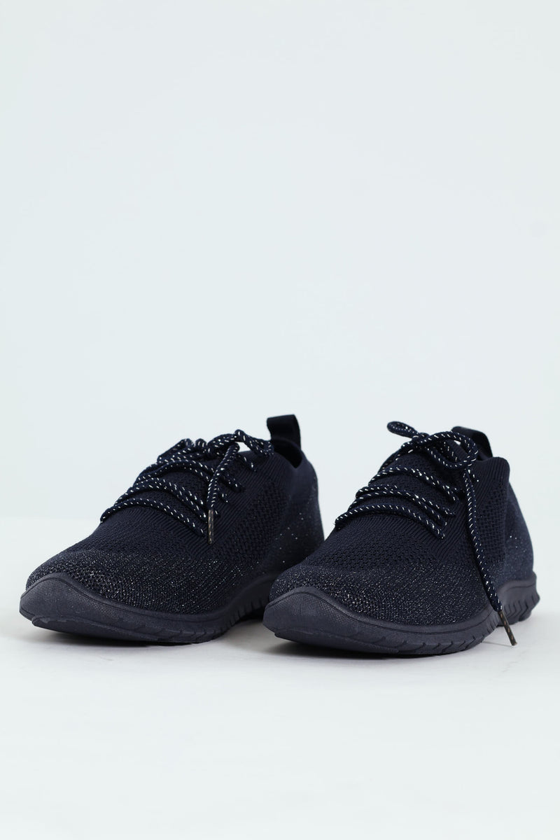 Nansen Bungee Cord Knit Slip On Sneaker - Navy