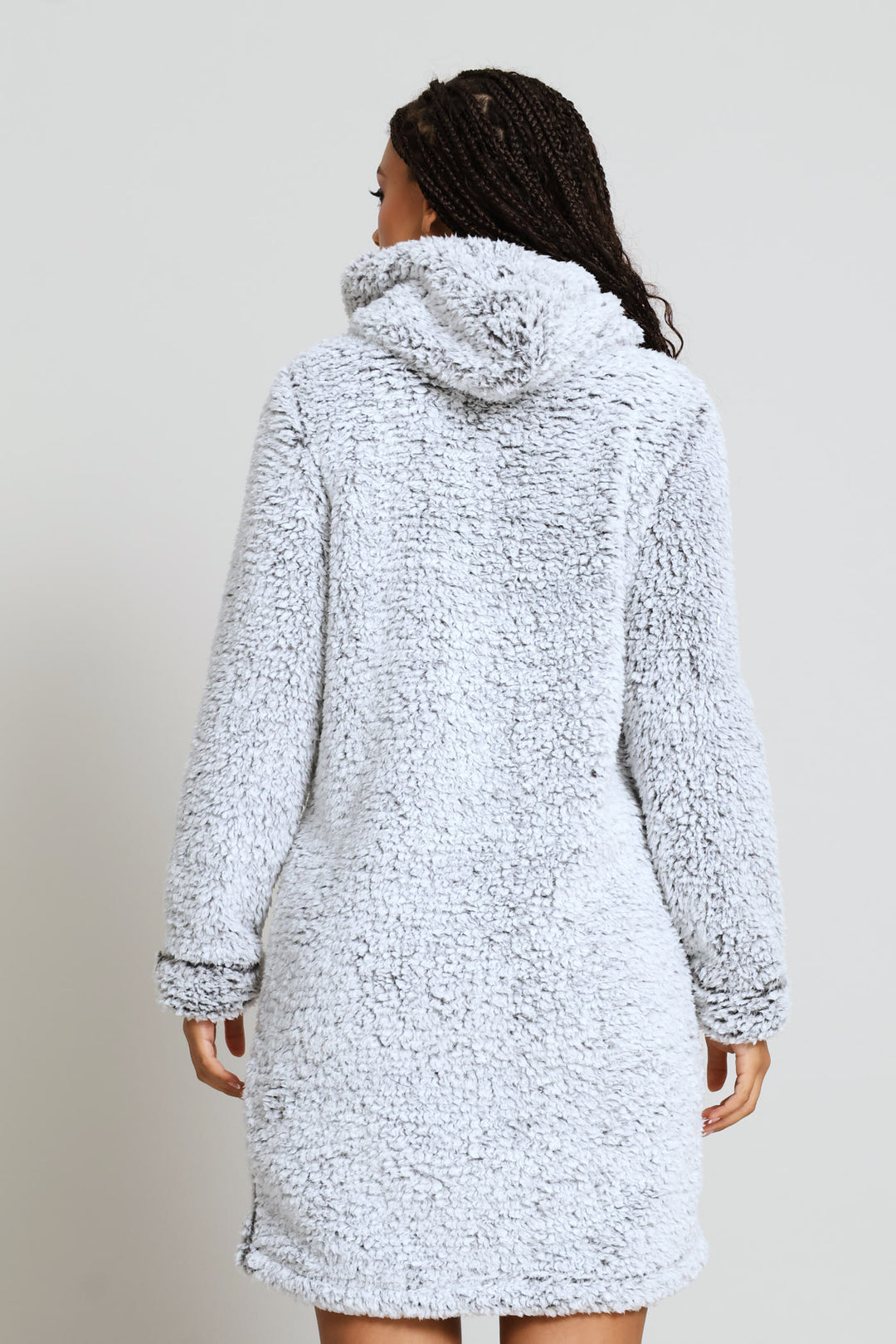 Slim Fit Embossed Snuggie - Grey