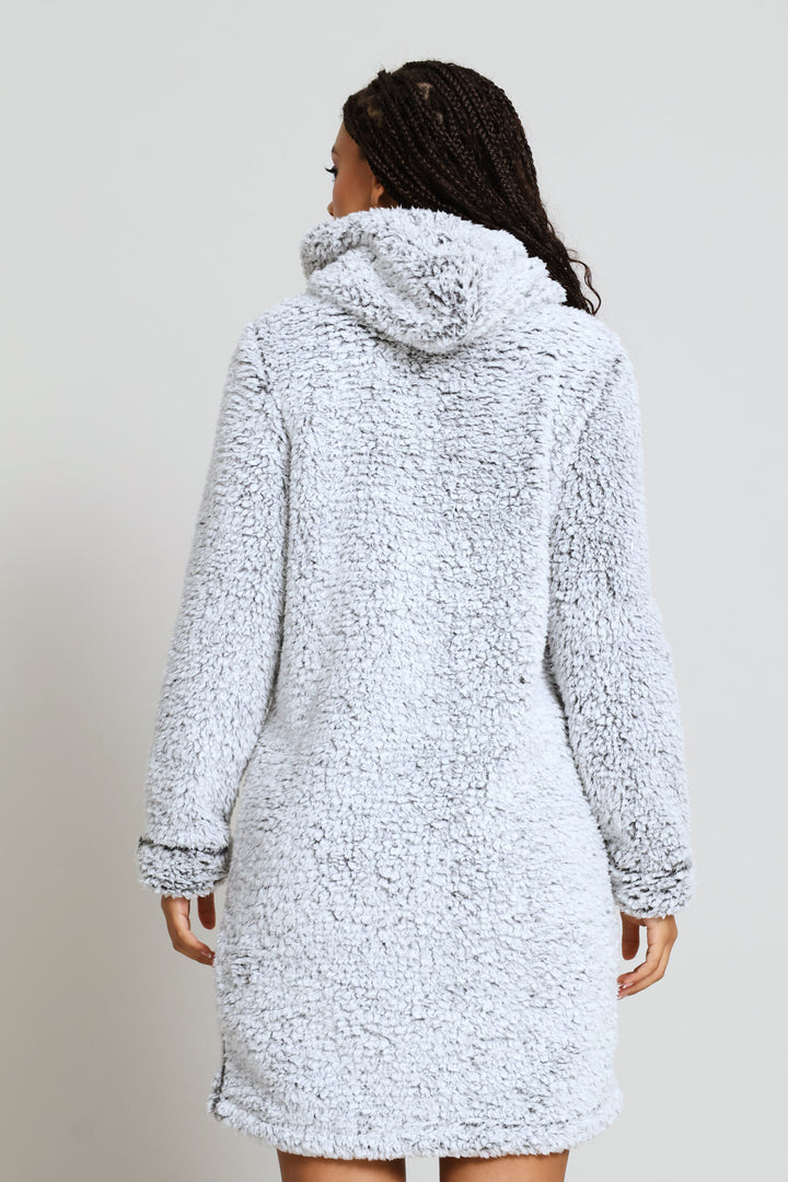 Slim Fit Embossed Snuggie - Grey