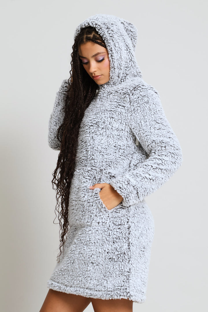 Slim Fit Embossed Snuggie - Grey
