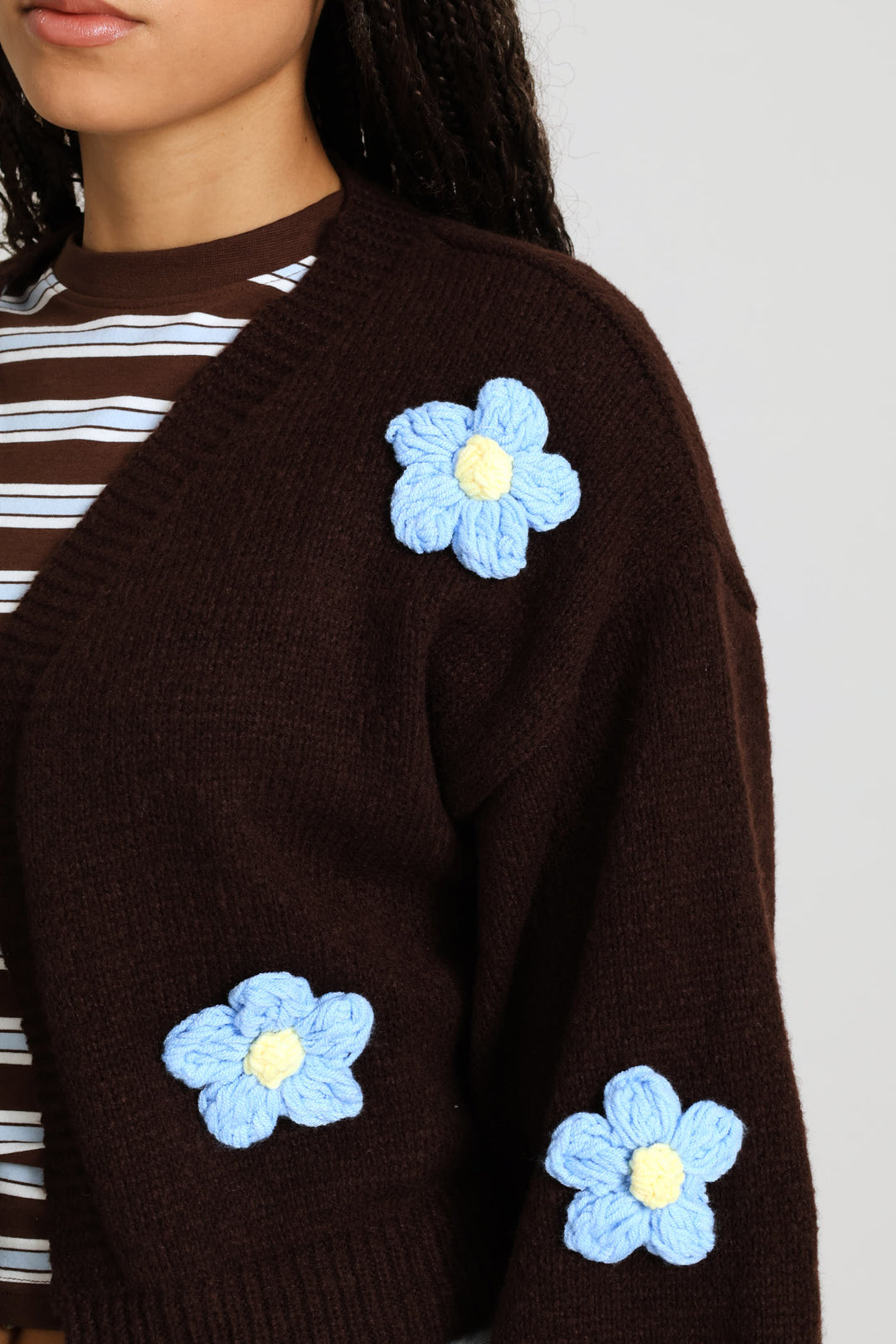 Flower Cardigan - Chocolate