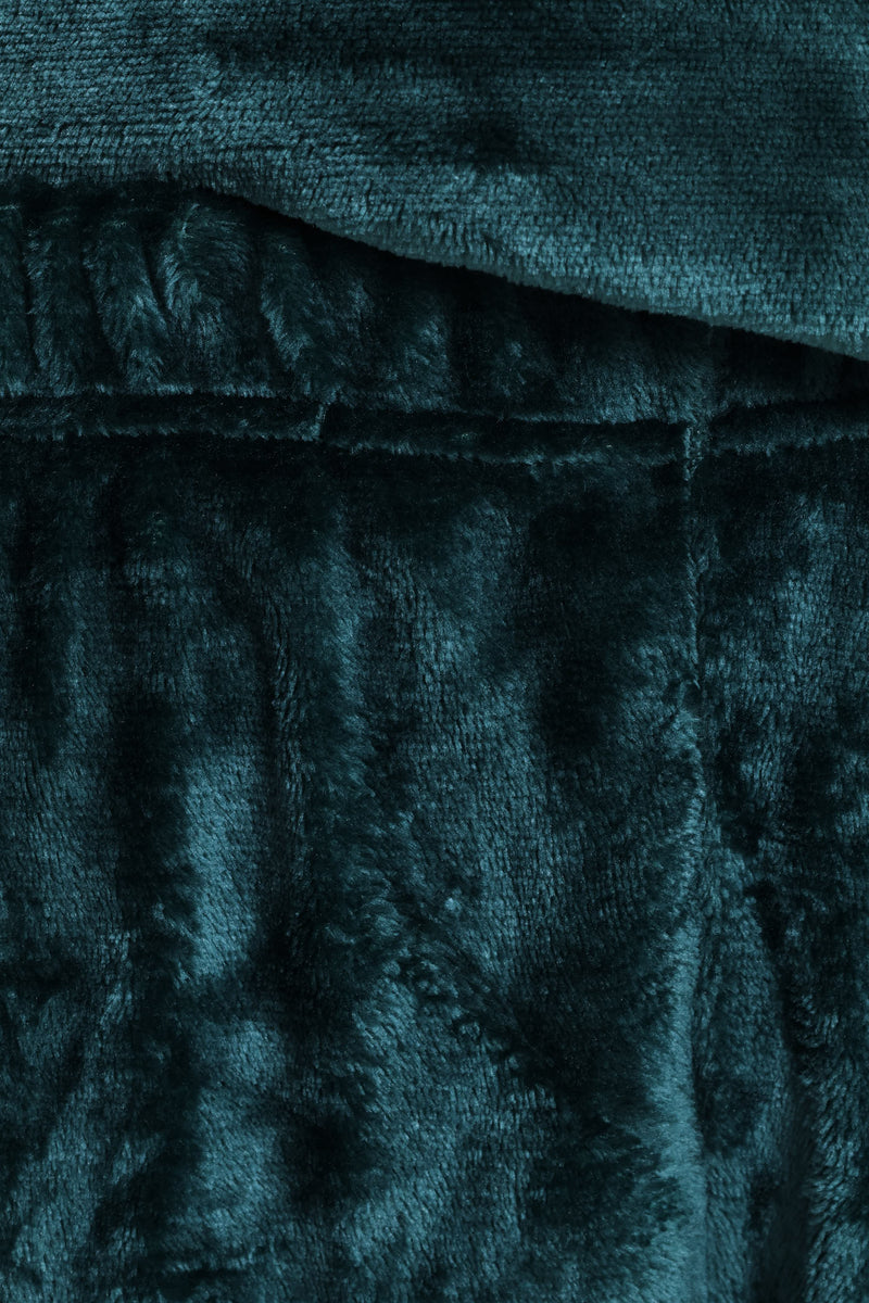 Long Sleeve Embroidered Cosy Top & Jogger Set - Emerald