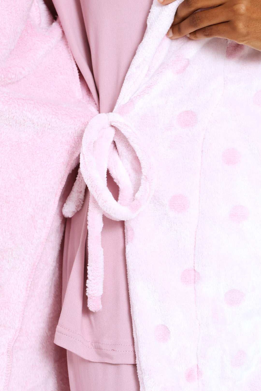 Embossed Spot Gown - Pink