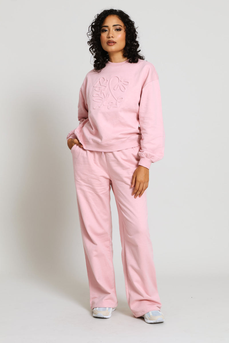 Wide Leg Jogger - Dusty Pink