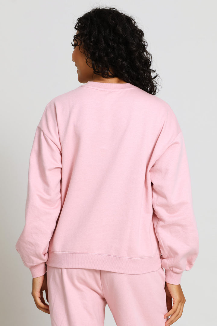 Embossed Floral Pullover - Dusty Pink