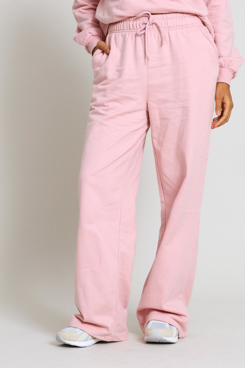 Wide Leg Jogger - Dusty Pink