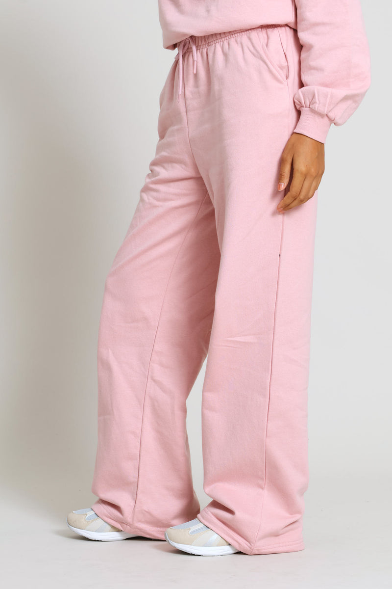 Wide Leg Jogger - Dusty Pink