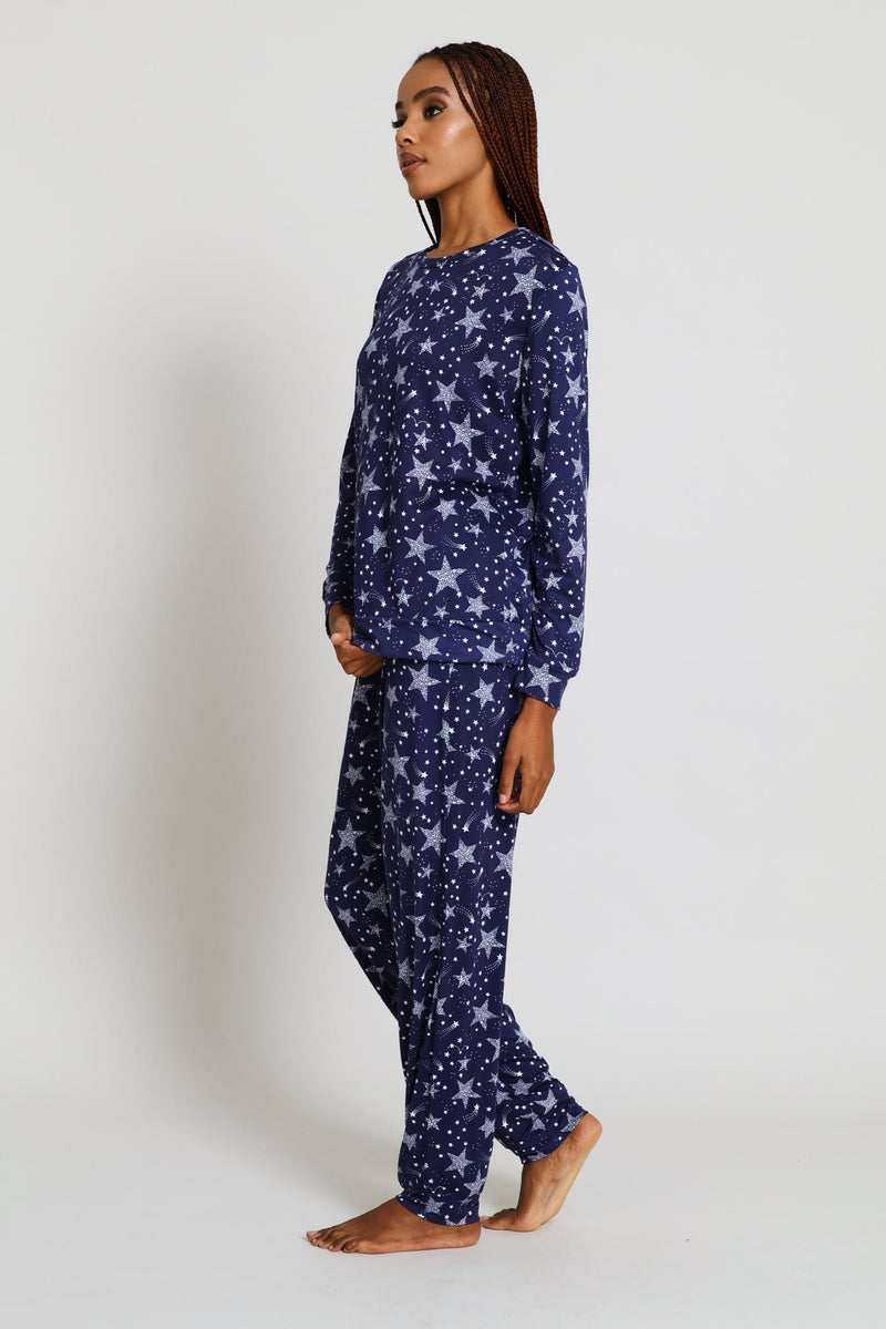 Long Sleeve Top & Pant Soft Touch Set - Navy
