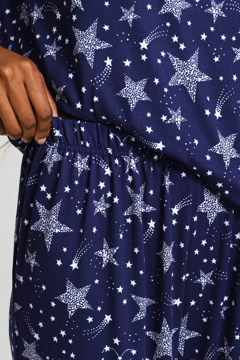 Long Sleeve Top & Pant Soft Touch Set - Navy