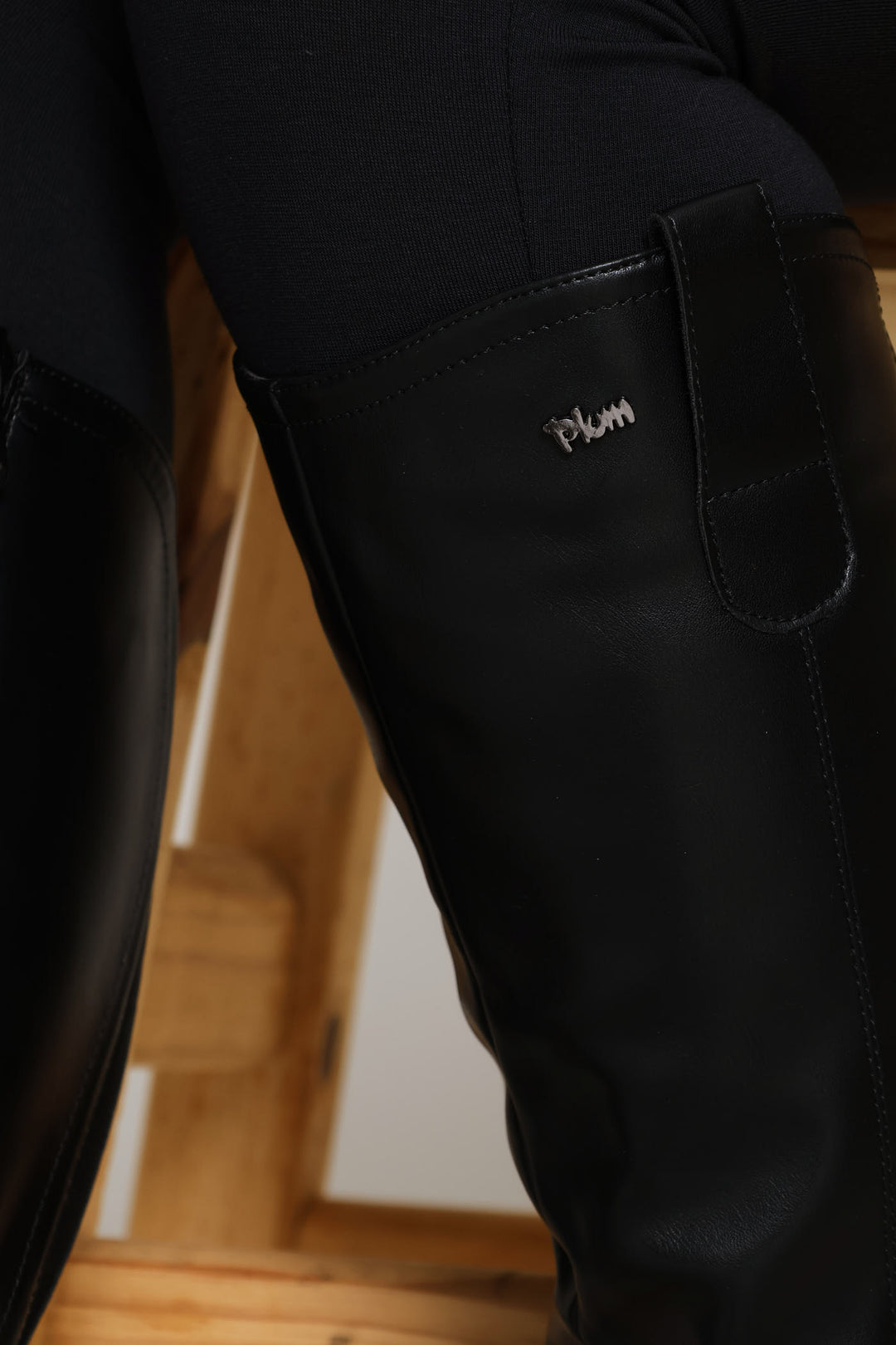 Metal Detail High Boot - Black