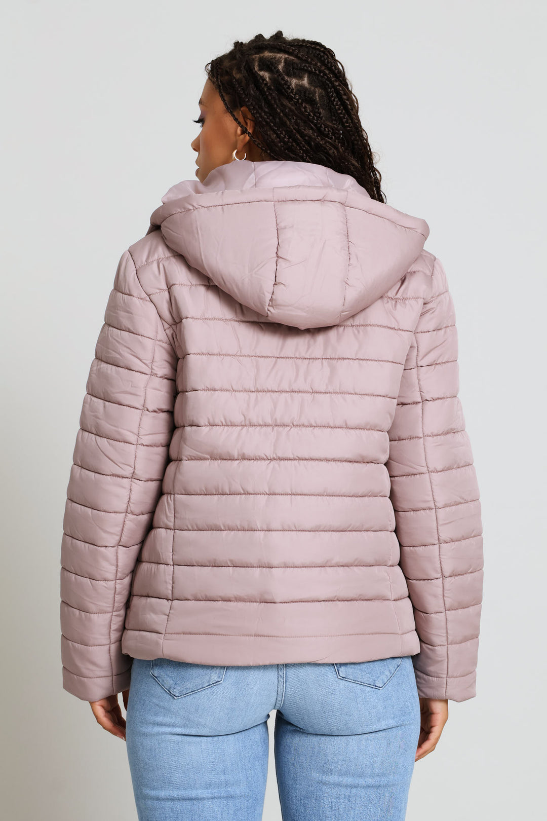 Blake Puffer Jacket - Blush Taupe