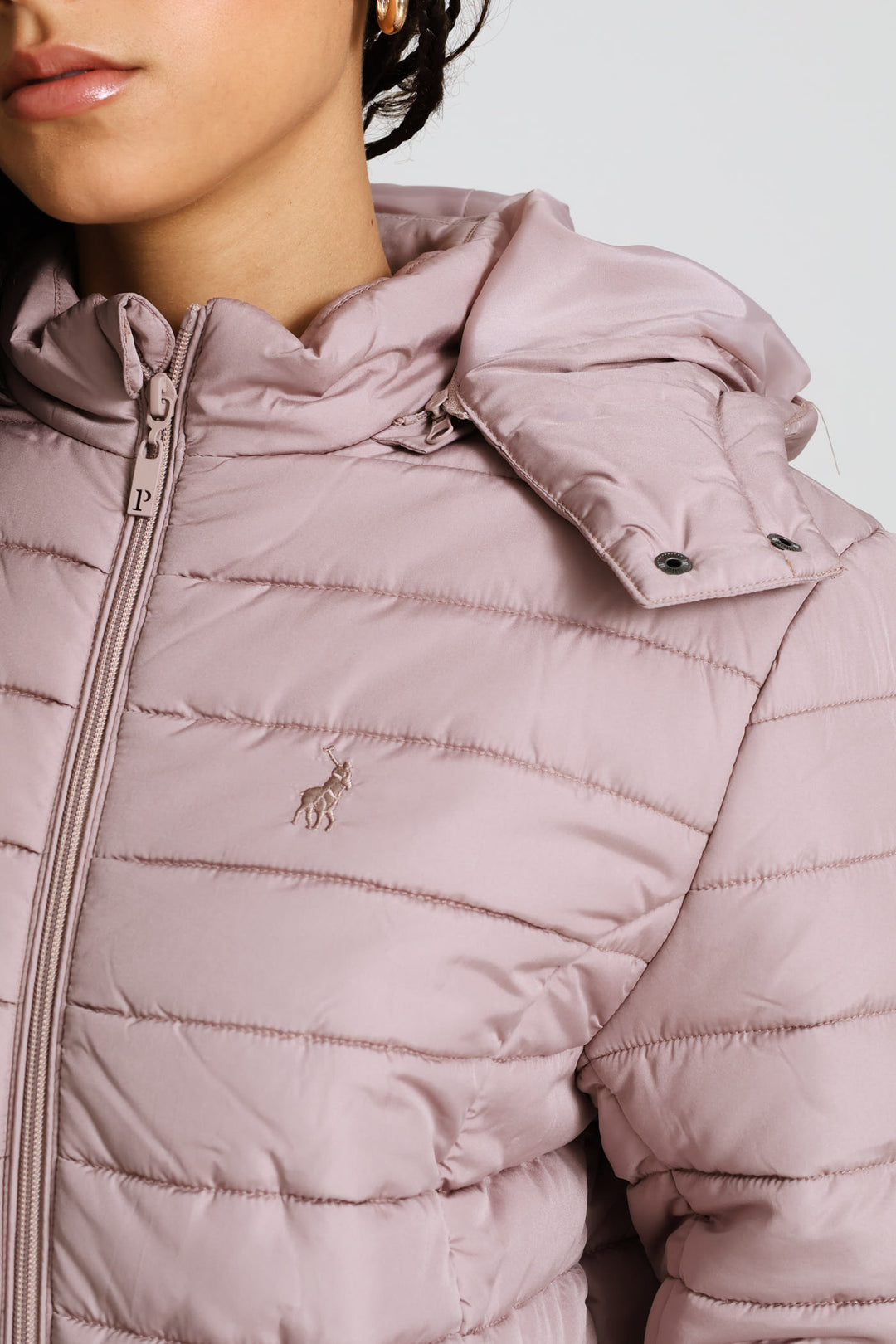 Blake Puffer Jacket - Blush Taupe