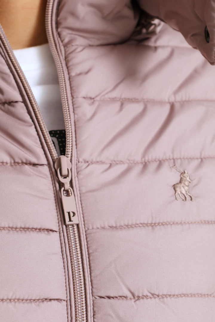 Blake Puffer Jacket - Blush Taupe
