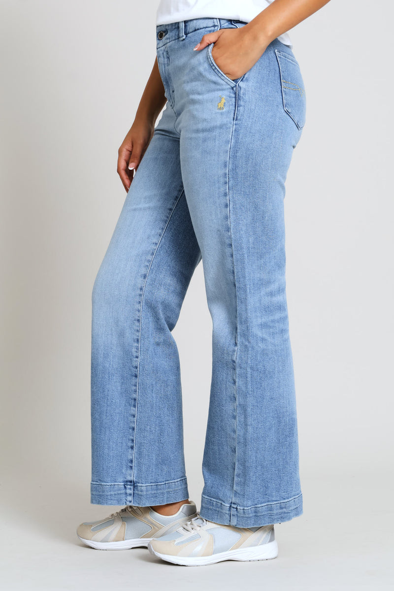 Zyanda Wide Leg Jean - Dark Wash