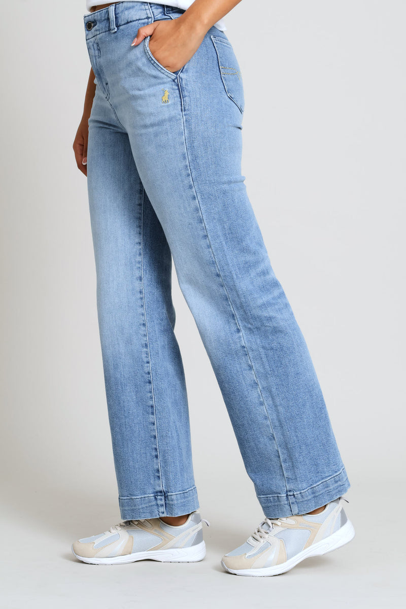 Zyanda Wide Leg Jean - Dark Wash