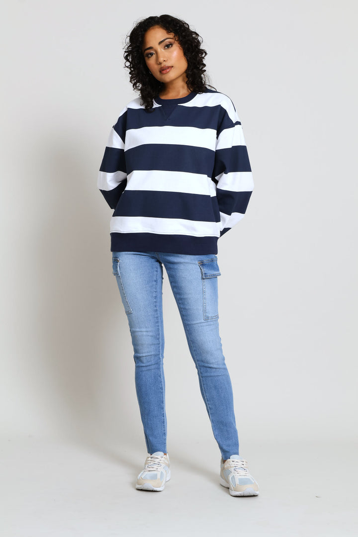 Hi-Rise Cargo Pocket Skinny Denim - Light Wash