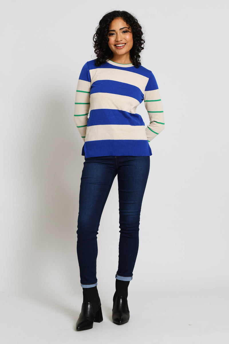 Striped Pullover - Blue