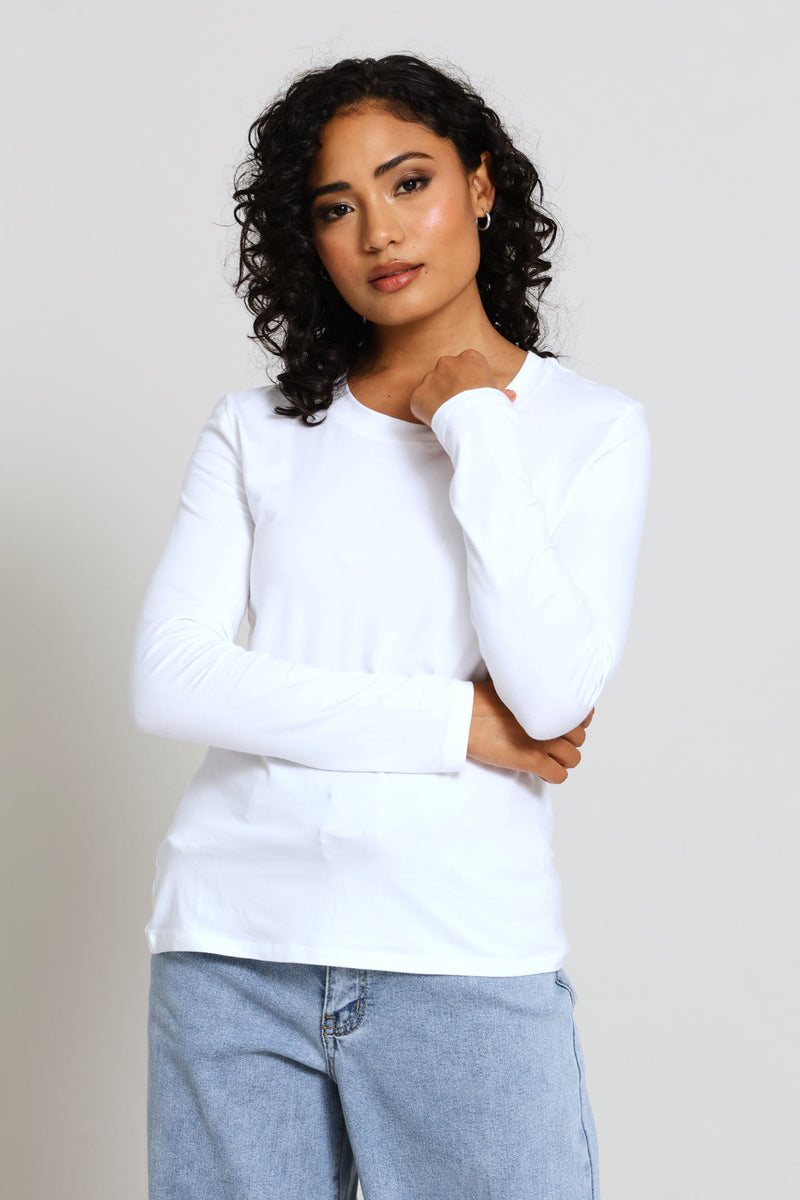 Long Sleeve Regular T-Shirt - White