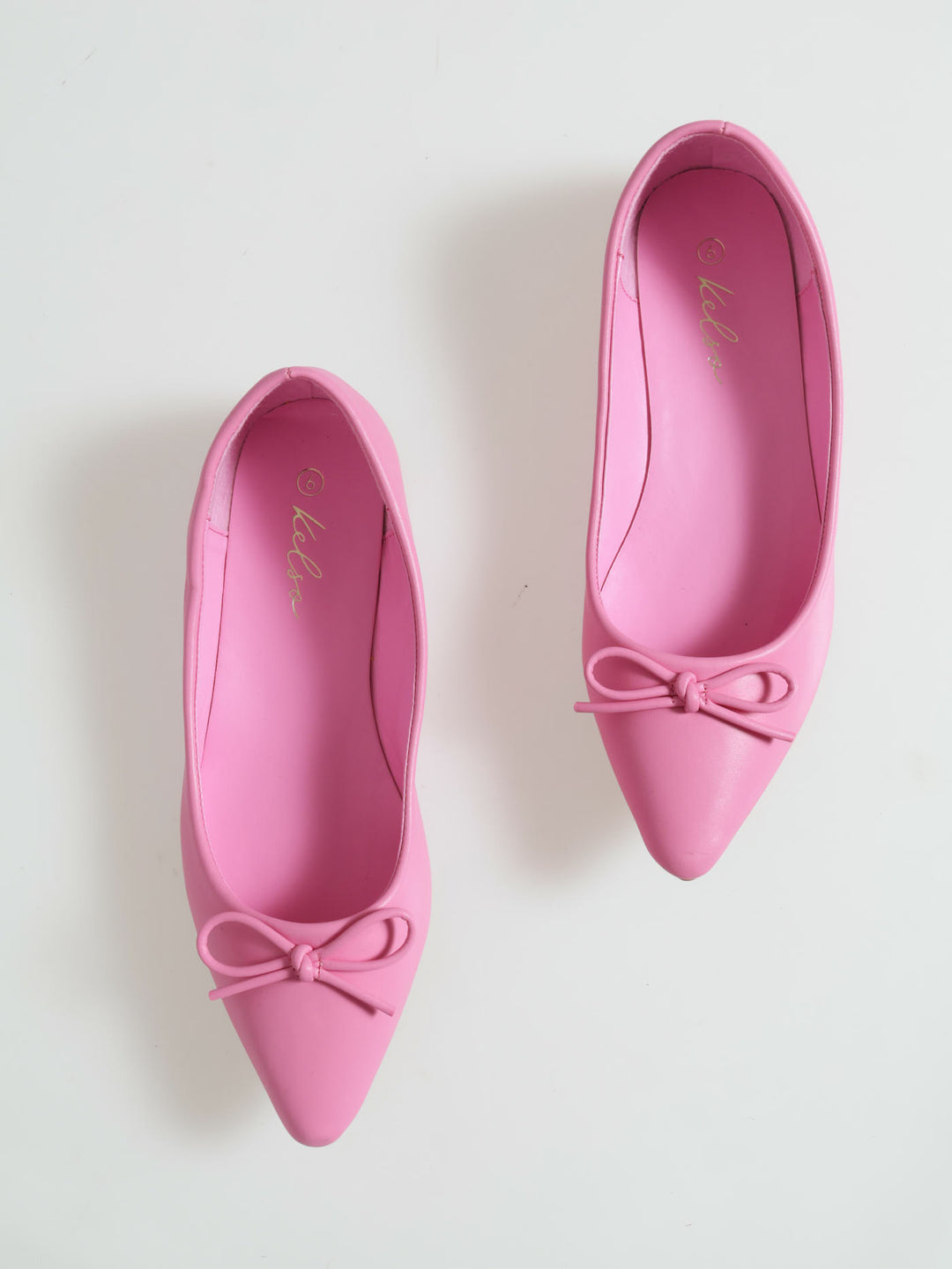 Pointed Bow Pumps - Pink