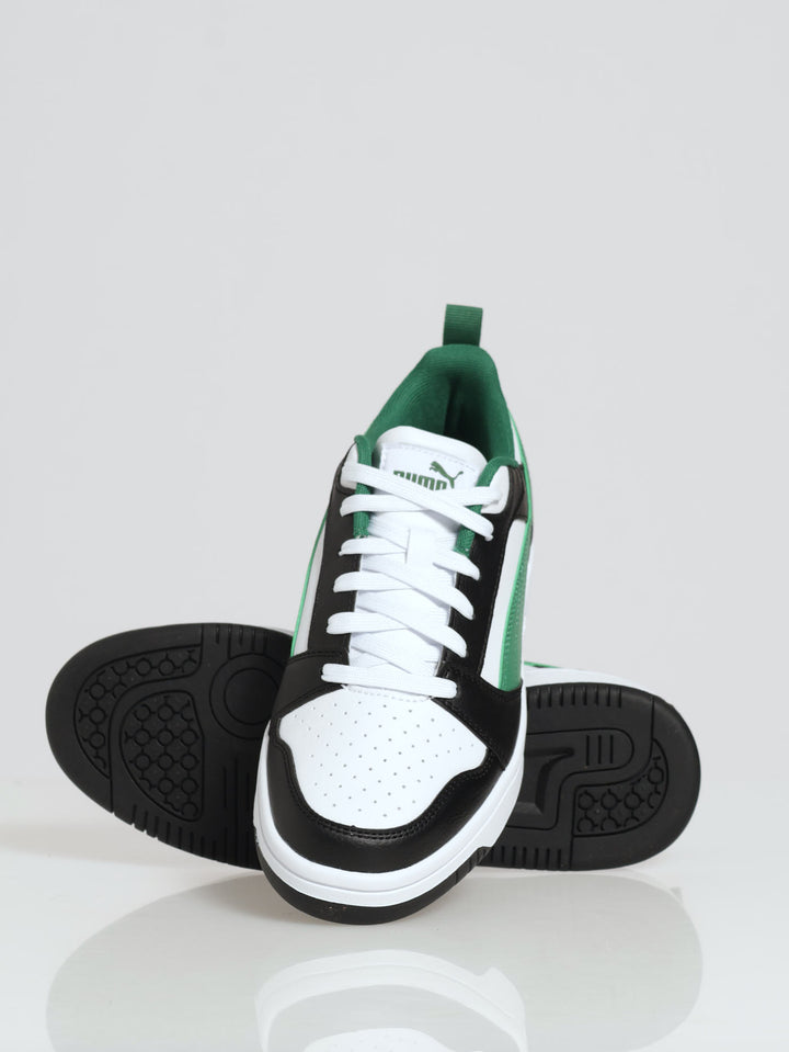 Lo Chunky Closed Toe Lace Up Sneaker - White/Green