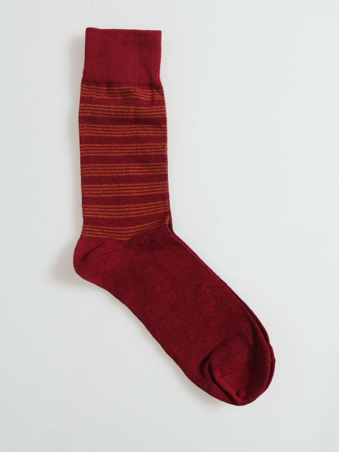Single Stripe Anklet Socks - Burgundy