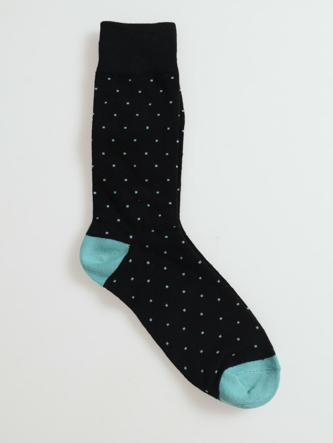 Single Pin Dots Anklet Socks - Black/Green