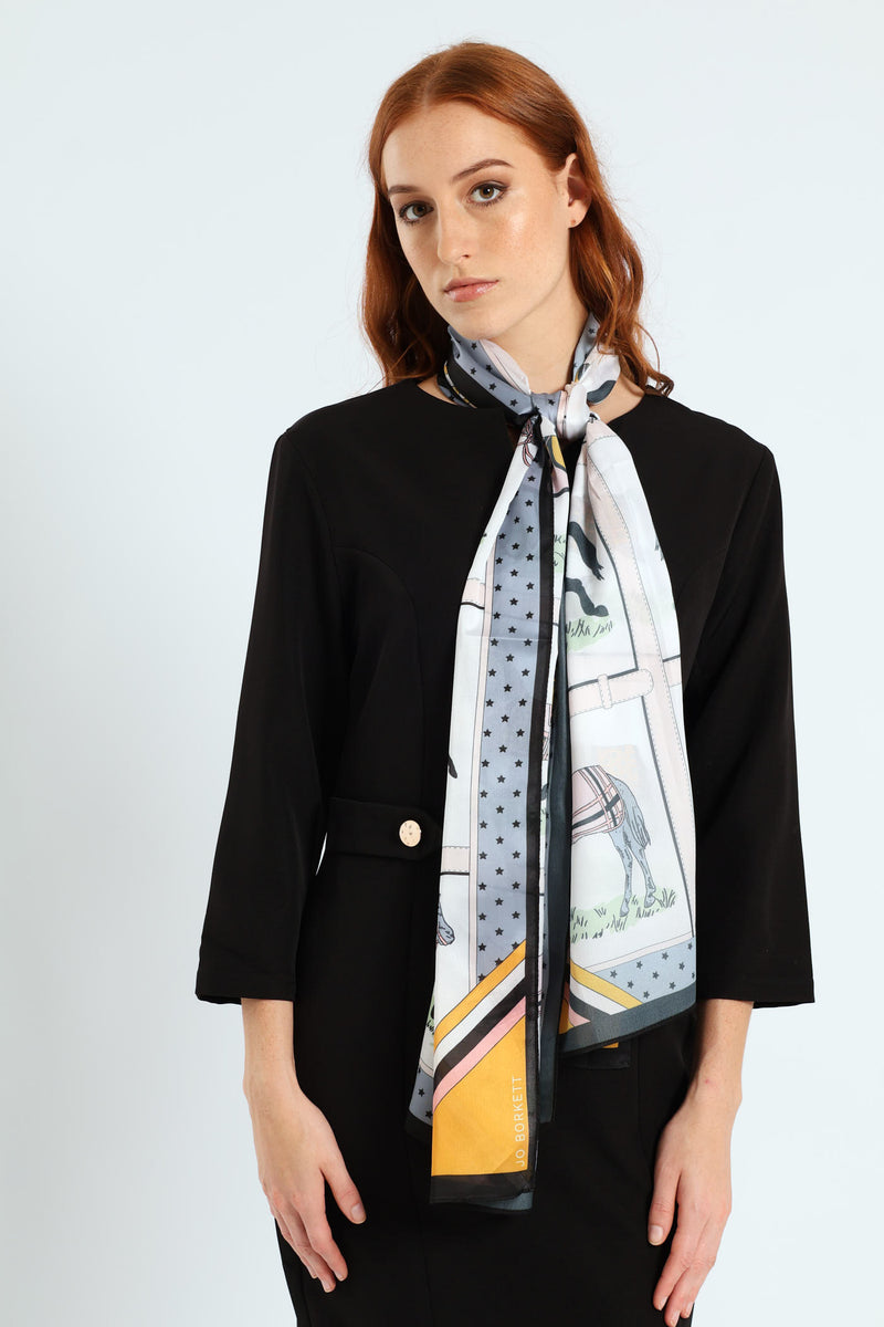 Silk Touch Horse Scarf - Multi