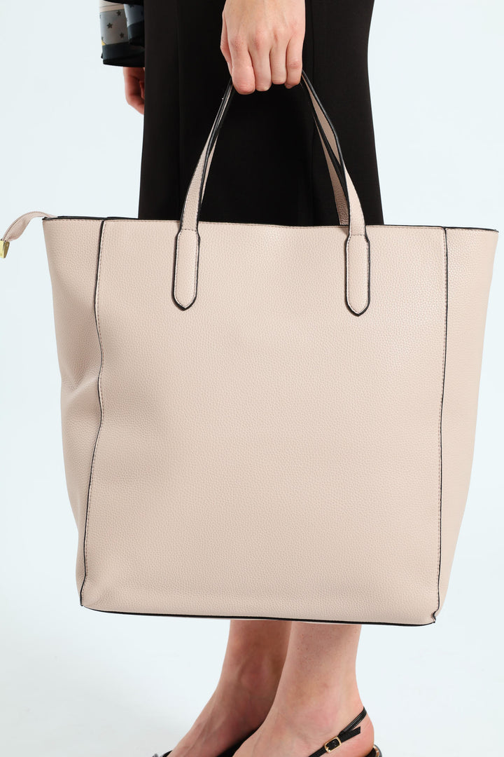 Large Plain Tote Bag - Cream