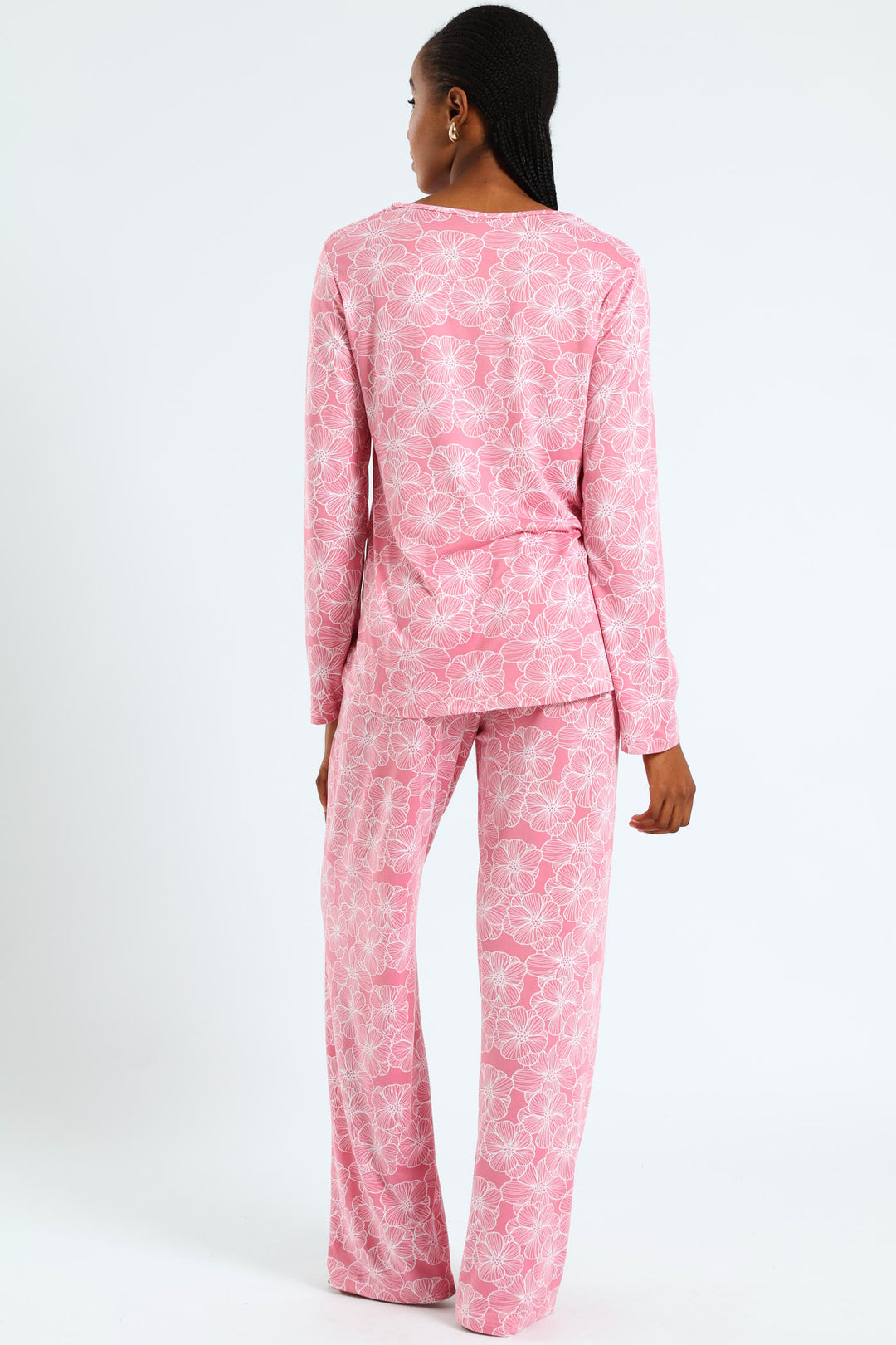 Long Sleeve Soft Touch Top & Pant Set - Pink